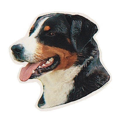 Groe Aufkleber-Packung (2 Aufkleber) mit Appenzeller Sennenhund-Motiv