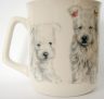 Kaffeebecher mit Westie-Welpen-Motiven