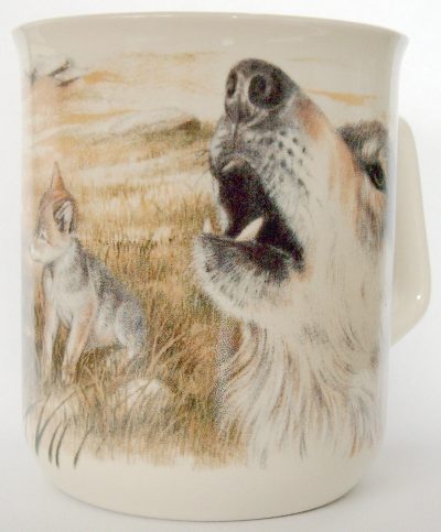 Kaffeebecher mit Wolf-Motiven