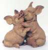 Schweine-Paar-Figur