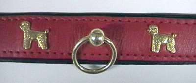 Halsband mit Pudelmotiv