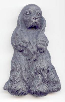 Kunstharzmagneten "Schwarzer Cocker Spaniel"