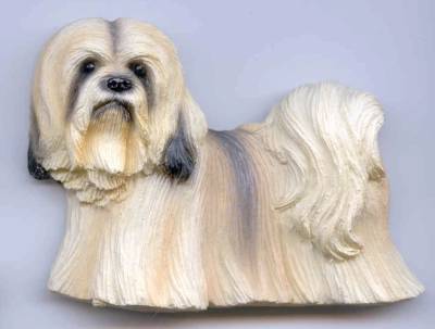 Kunstharzmagnet "Lhasa Apso"