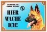 Belgischer Schferhund Warnschild