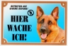 Deutscher Schferhund (frontal) Warnschild