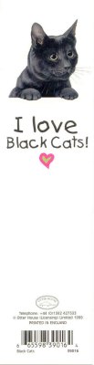 Schwarze Katzen Lesezeichen - Rckseite