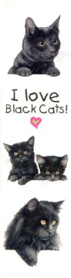 Schwarze Katzen Lesezeichen - Vorderseite