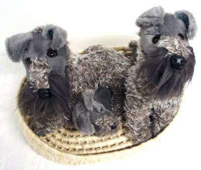 Plush Schnauzer Family