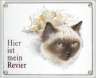 Birma Katze Emailschild