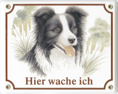 Border Collie Emailleschild