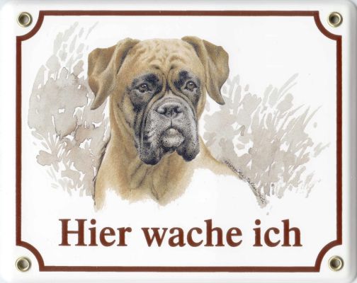 Boxer Emailleschild