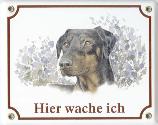 Dobermann (unk.) Emailleschild