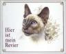 Siam Katze Emailschild