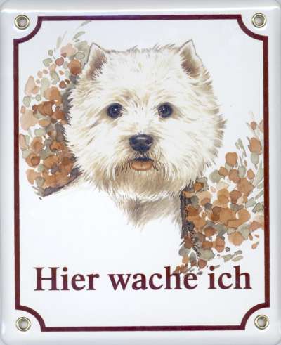 West Highland White Terrier Emailschild